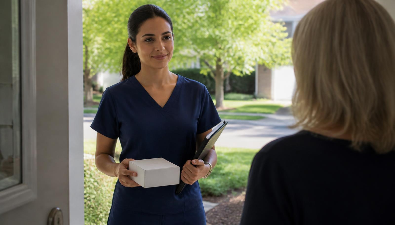 Family consulting about a home health check-up